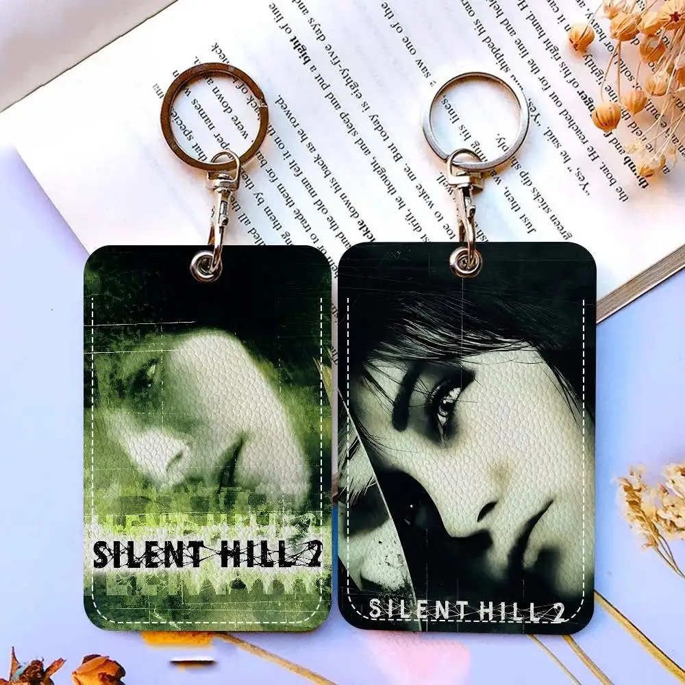 

Silent Hill 2 Game Movie Sticky Rectangle Keychain Card Holder, Badge Credit Card Holder, Student ID Card Holder, Bus Cards