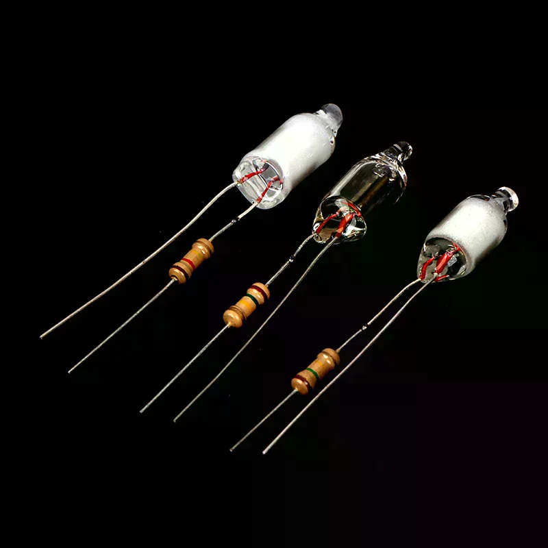 10Pcs Neon Light Bulbs 6*13mm Mini Neon Light Indicator With Resistor 220V Red/Blue/Green