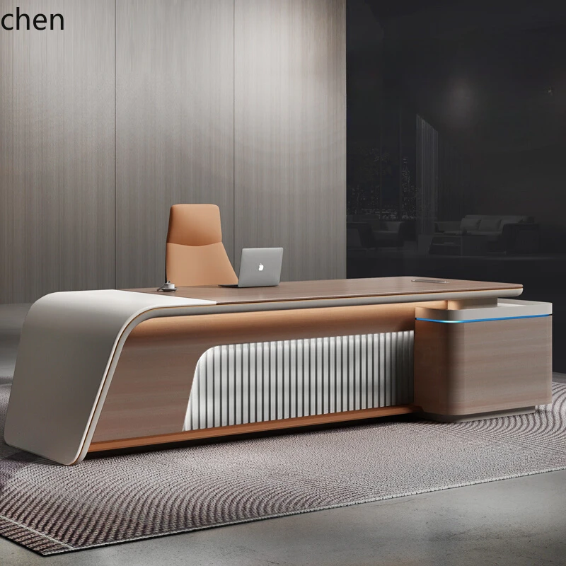 

HTT office single table simple modern president manager computer desk office furniture table and chair combination home decor