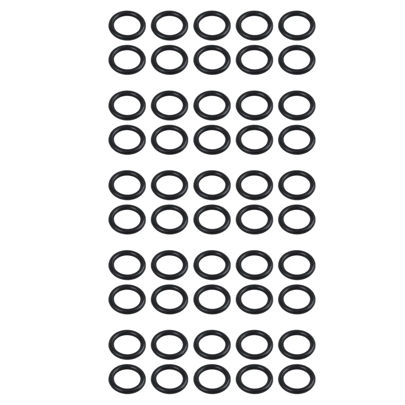 A41I 50 piezas de juntas tóricas de sello de aceite de goma negra arandelas de sellos 16 x 11 x 2,5 mm