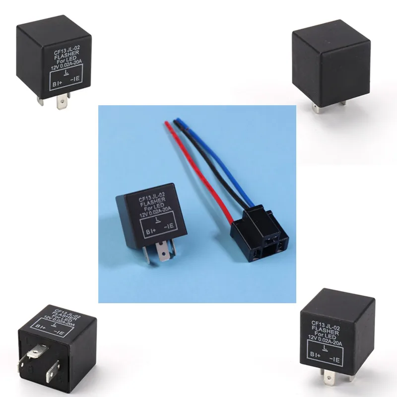 

Adjustable Blinking Light 12V Wire Connected Car Flash Relay With 3-pin Solution For Flash Control Turn Signal Flasher Car Relay