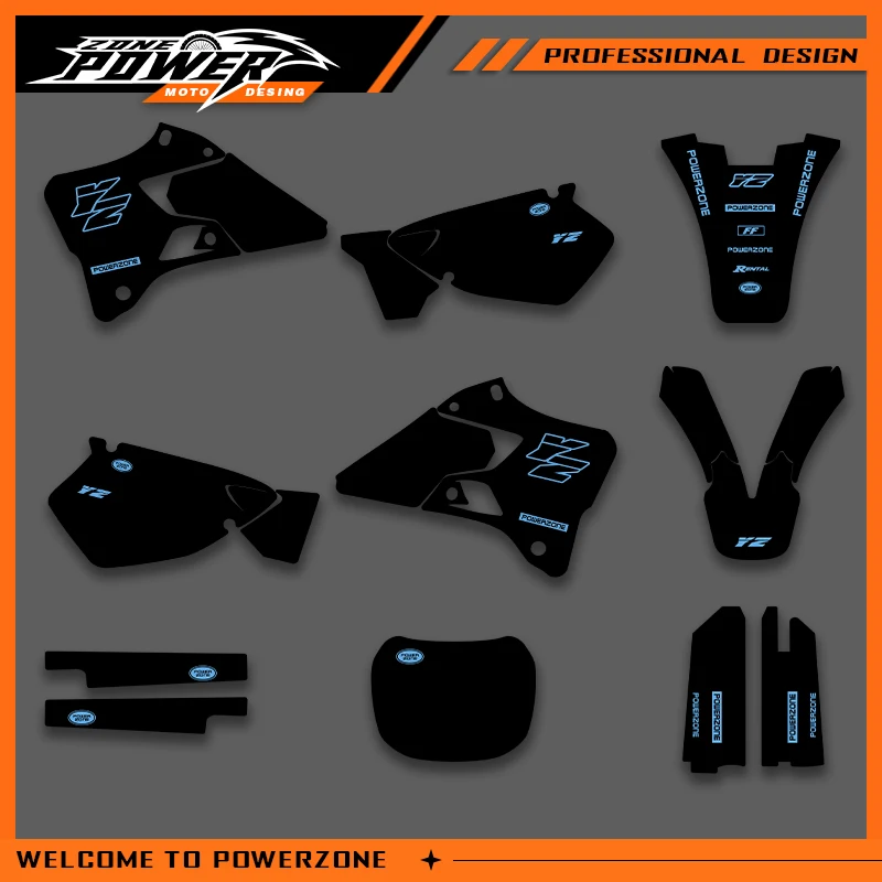 

Графика Powerzone для YAMAHA YZ 1996 1997 1998 1999 2000 2001 YZ125 250, наклейки, наклейки для мотоцикла, индивидуальный дизайн 03