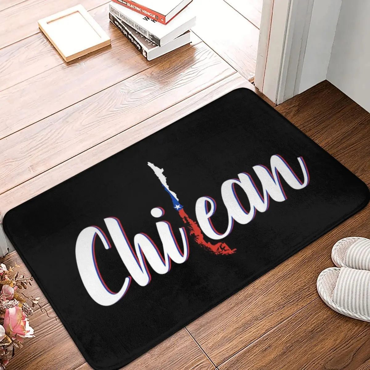 National Country Outline Chilean Flag Anti-slip Doormat Floor Mat Carpet Rug for Kitchen Entrance Home Living room Footpad Mats