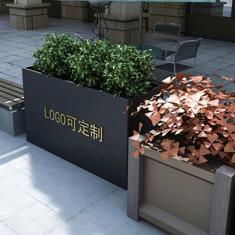 Outer pendulum commercial street sales department flower box, outdoor partition rectangular flower pot, gardening flower bed