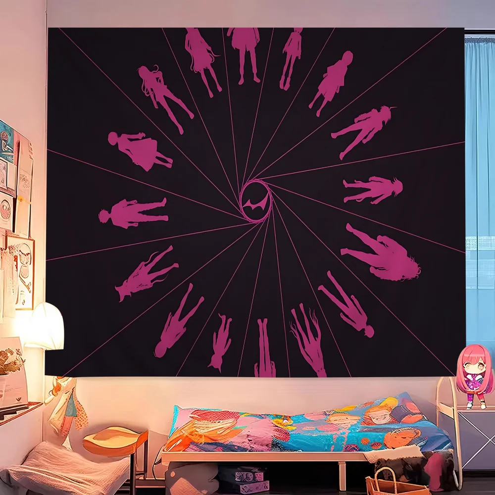 

Классический аниме Данганронпа, классический фильм с принтом, большой настенный гобелен, подвесной Таро, хиппи, настенные коврики, искусство общежития, домашний декор