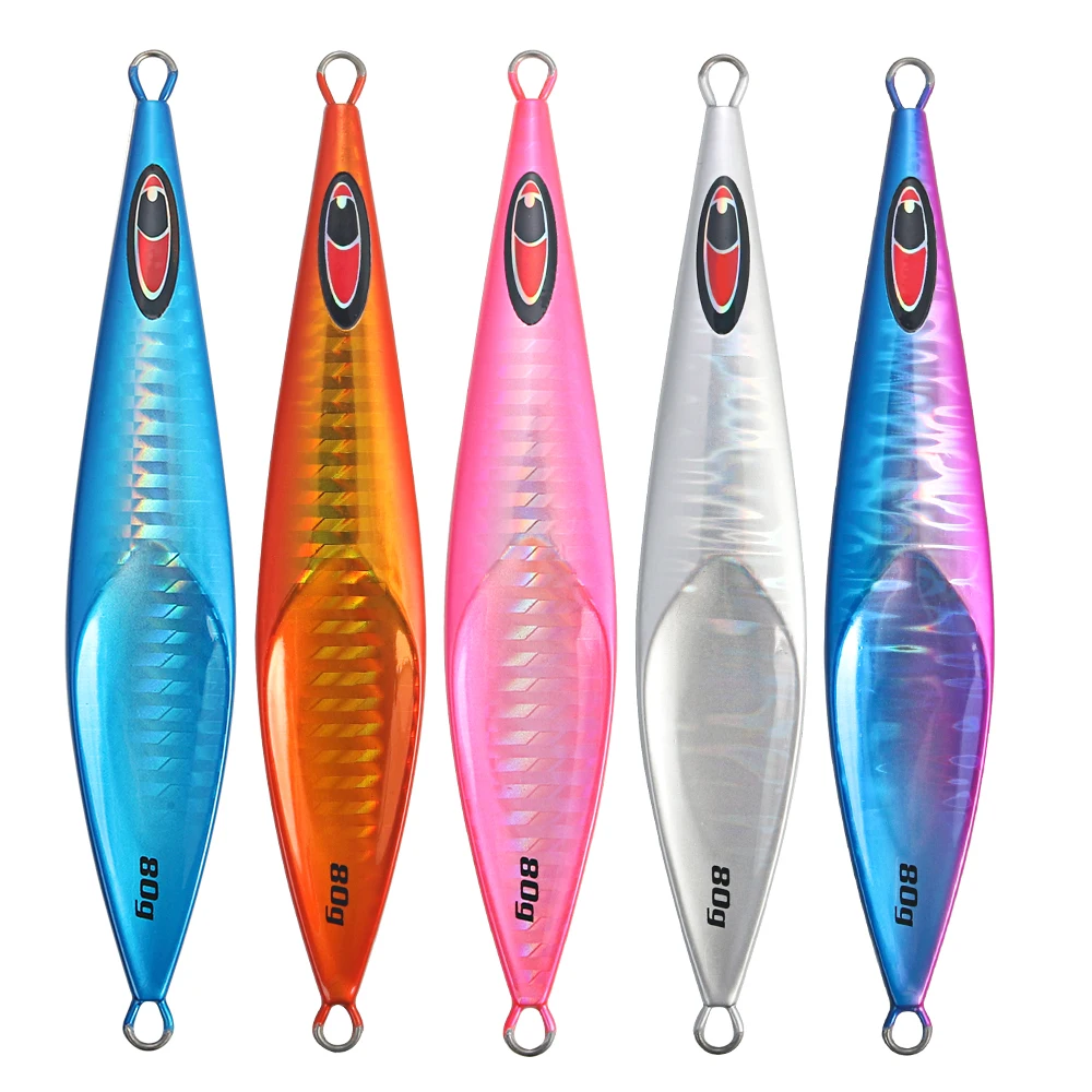 JIGGING PRO 60g 80g 100g 160g 210g Rector Slow Jig Przynęty Metalowe do Wędkarstwa Morskiego, Wędkarstwo Głębokomorskie — zdjęcie 7