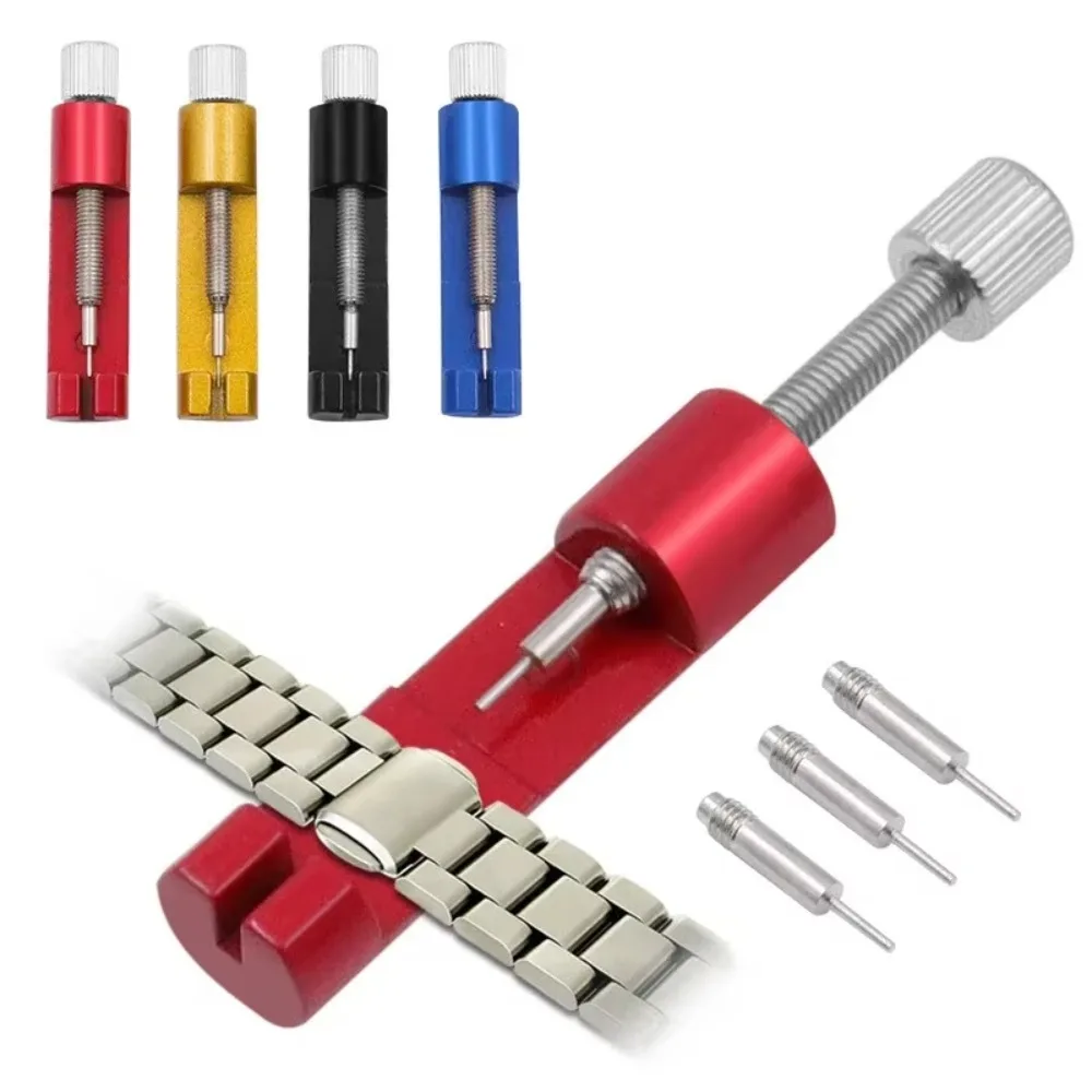 Stainless Steel Table Chain Regulator Tool Kit, Adjustable Bracelet Pin Remover with 3 Extra Pins for Watch Strap Repair