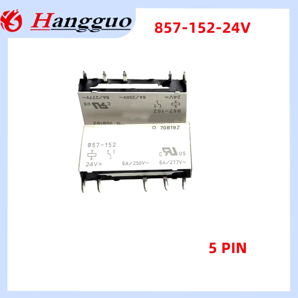 1-5PCS/Lot Original 857-152 24VDC 6A 5PIN ultra-thin Relay