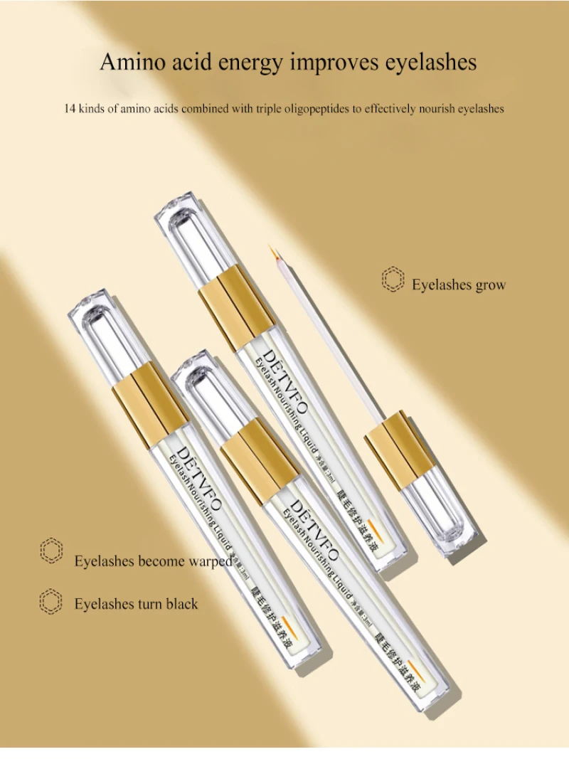 Tratamiento de crecimiento de pestañas a base de hierbas, suero líquido potenciador, más largo, más grueso, mejor que la extensión de cejas, maquillaje potente