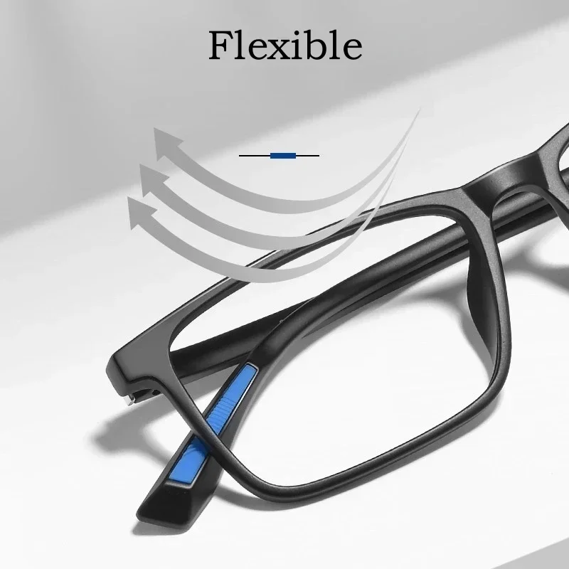 

Ultralight TR90 Square Eyeglasses Frame Flexible Optical Glasses for Men Women Myopia Hyperopia Prescription Eyewear 8239