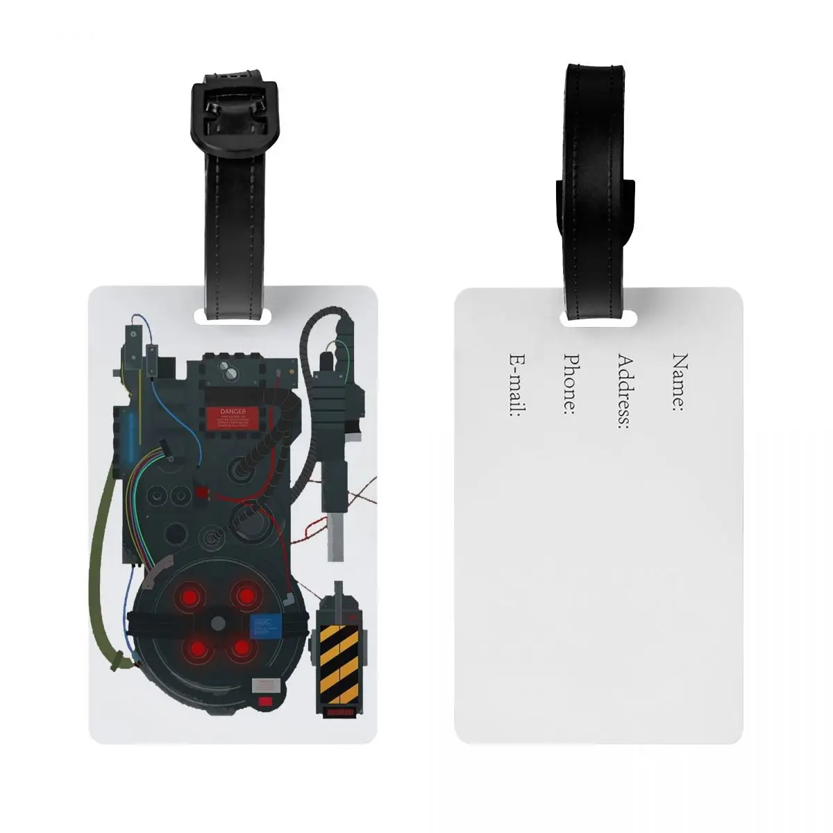 Ghostbusters Proton Pack علامات الأمتعة ملحقات حقيبة السفر المحمولة الأمتعة الصعود علامة التسمية حامل معرف اسم العنوان #2