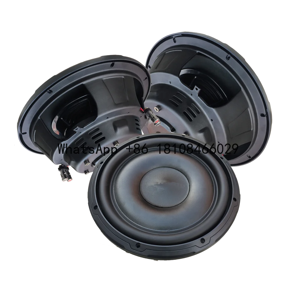 

New Design Car Subwoofer Flat DustCap Shallow Subwoofers Classical Sub Woofer 500W RMS/1000W MAX Flat Speaker Slim Woofer