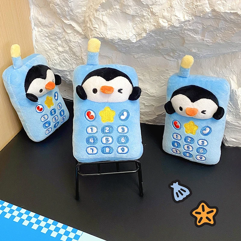 Stylish Penguin Mobile Phone Plush Doll Keychain, Cute Bag Accessory, Perfect Decor Gift.