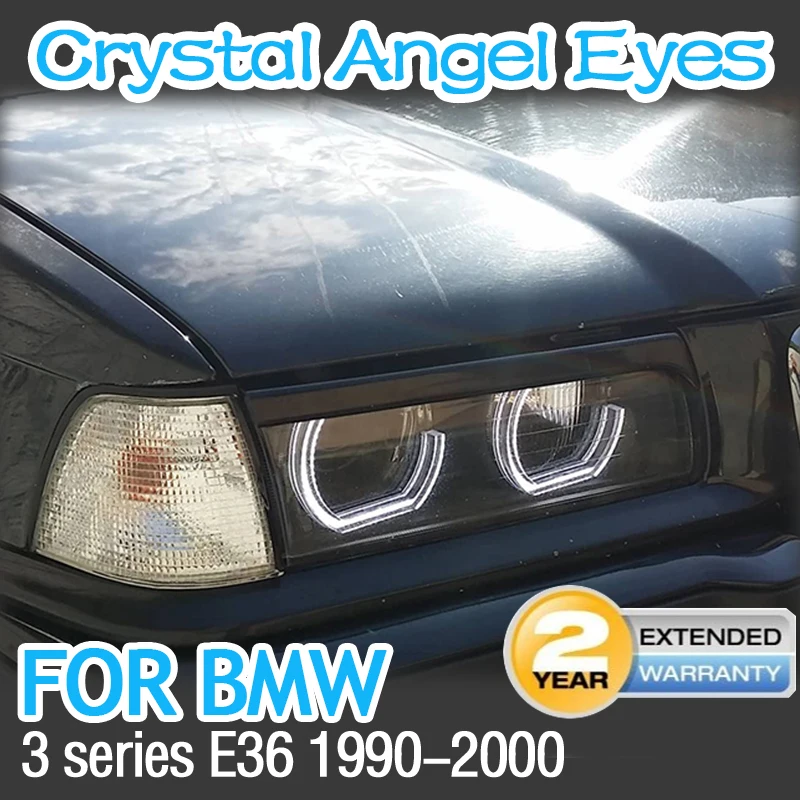 for BMW 3 series E36 316i 318i 320i  323i 325i 1990-2000 Retrofit DTM M4 Style LED Crystal Angel Eyes  rings Kit