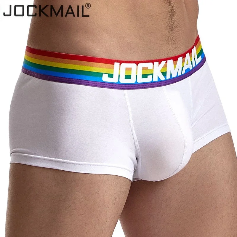 JOCKMAIL Sexy Men Underwear Briefs Cotton Breathable Male Panties Cueca Gay Tanga  Pouch Mesh Underpants Slip Homme Calzoncillos