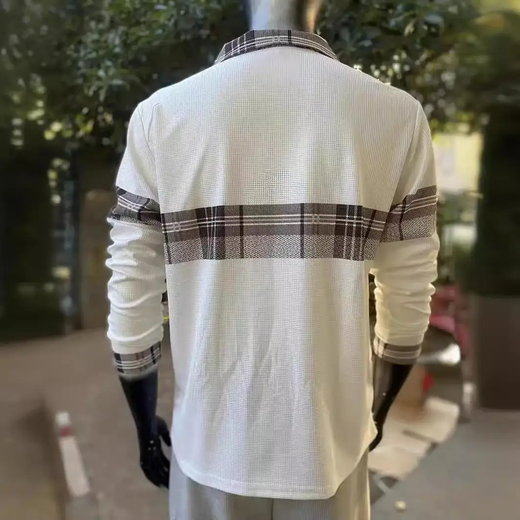 

Мужской Long Sve Cheered irt Color Blo Faion Urban Loose Fit Осень Весна Тонкий Асимметричный Дизайн