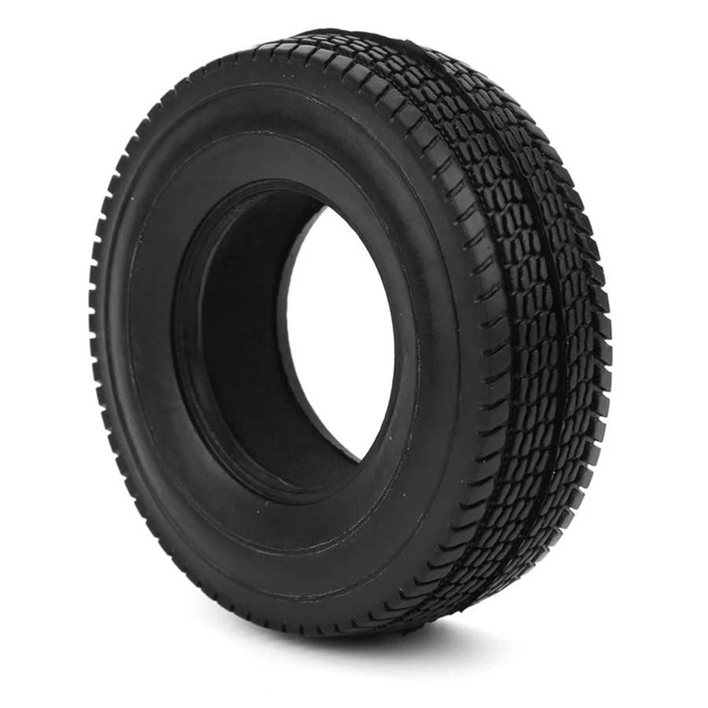 4pcs 25mm Hard Rubber Tires for 1/14 Tamiya RC Semi Tractor Truck Tipper MAN King Hauler ACTROS SCANIA Upgrade Parts