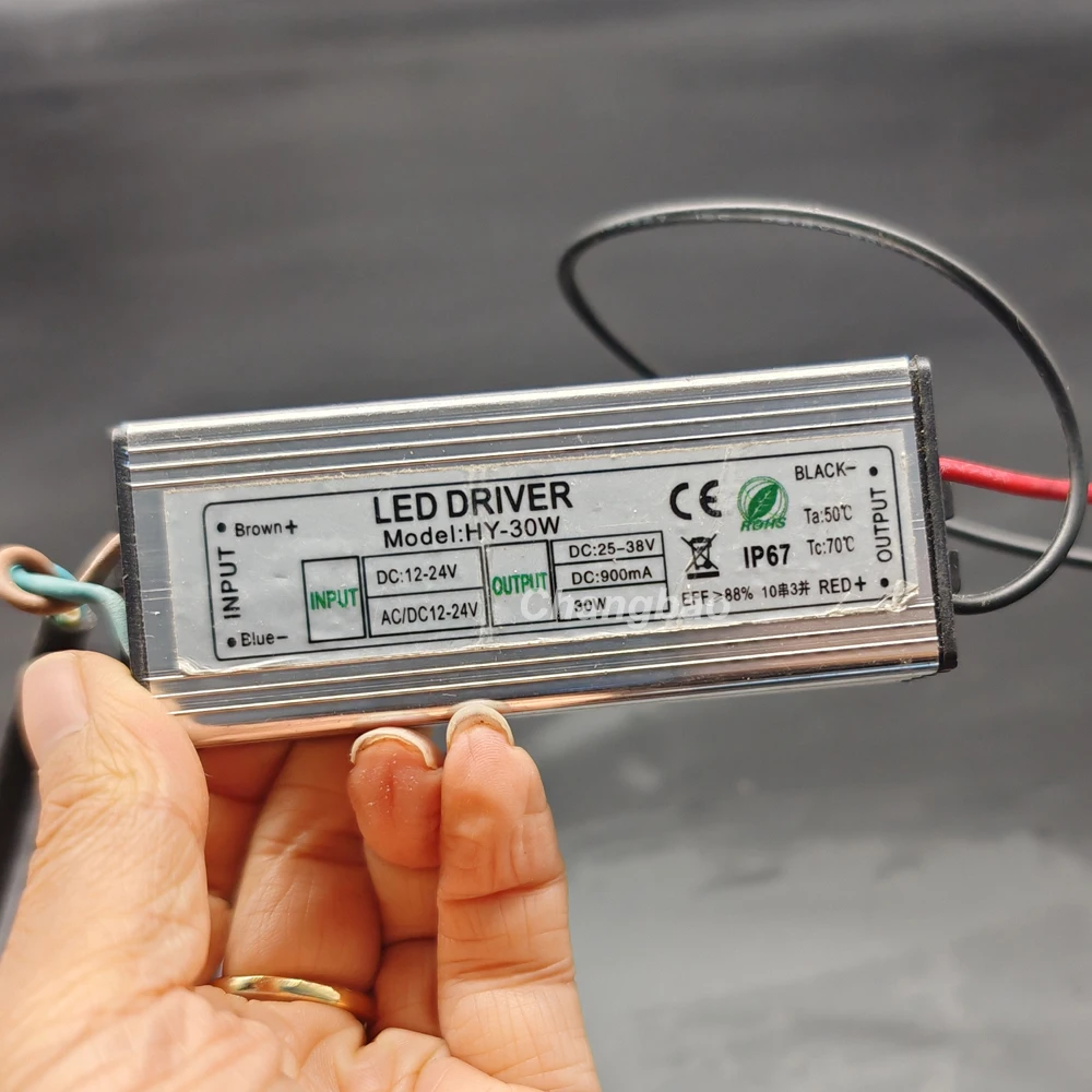 

30W DC-DC Boost Power Supply 12-24VDC to 25-38VDC Waterproof LED Constant Current Led Driver 900mA for Led Lamps