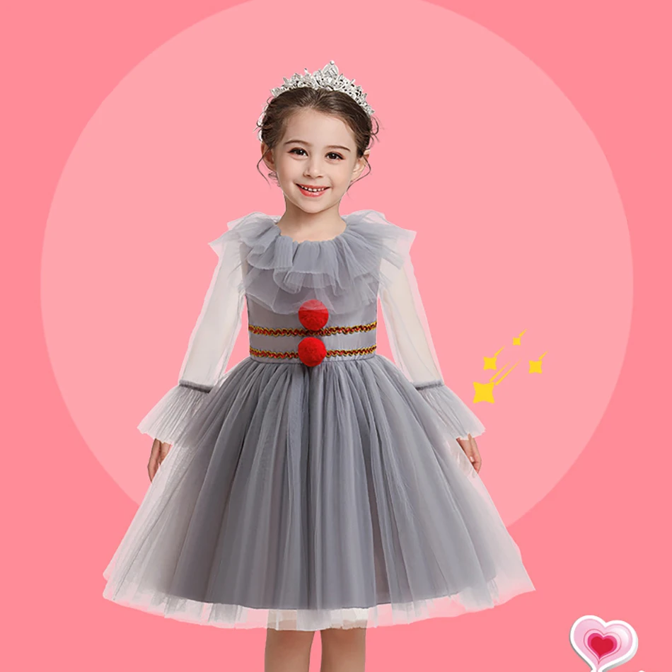 

Костюмы Джокера на Хэллоуин для девочек, детская юбка для рождественской вечеринки, дня рождения, одежда для девочек, детское платье клоуна, платья принцессы