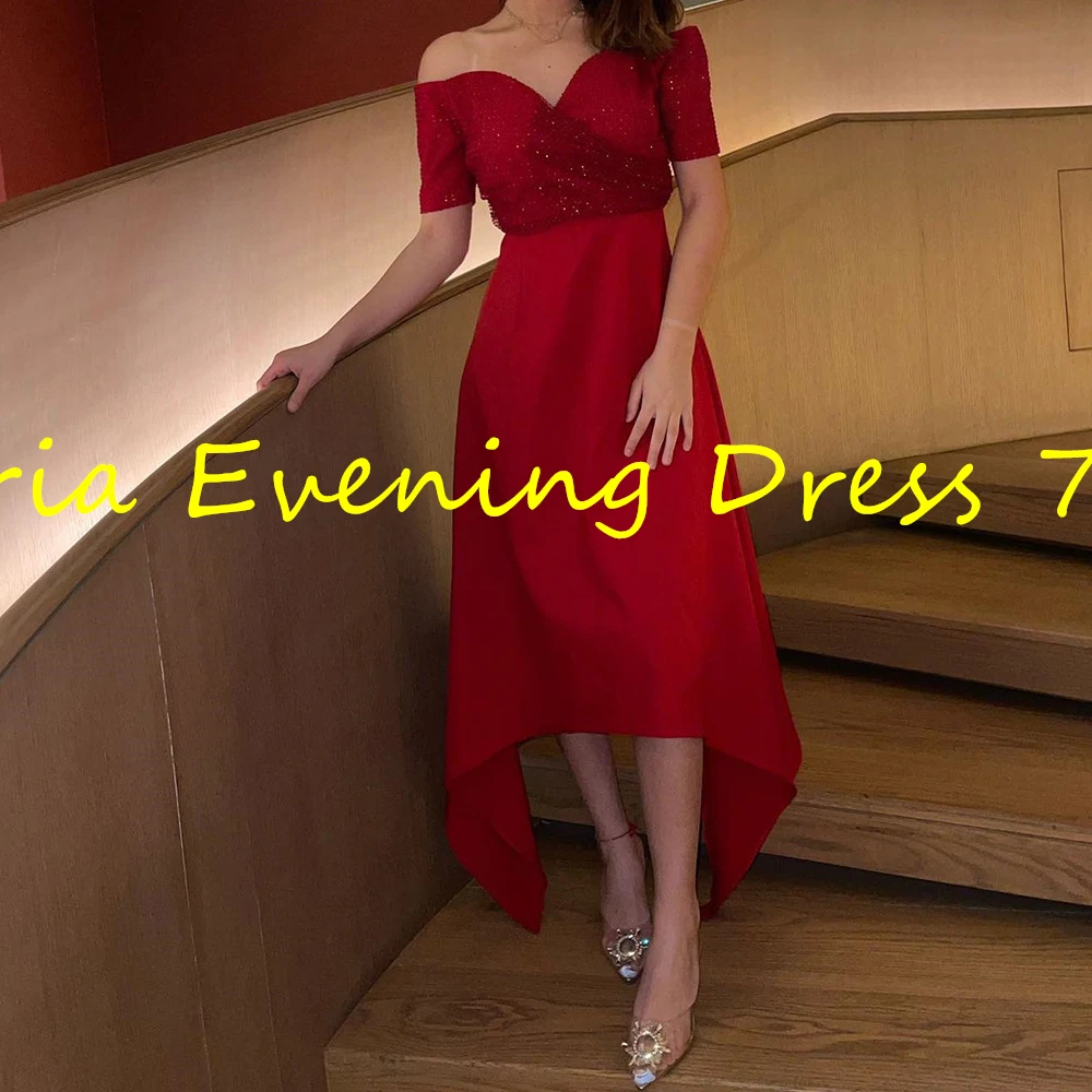 Customized Fashion A-Line Ankle Length Strapless Jersey Sleeveless Evening Dress Classic Photo Color vestidos para mujer