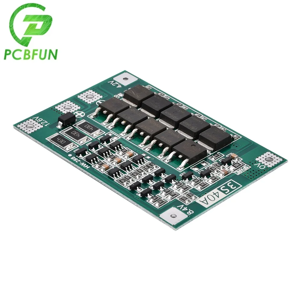 BMS 3S 40A PCM 11.1V 12.6V 18650 Lithium Battery Protection Board 3S BMS Charger Charging Balance Version 12.6V for Drill Motor