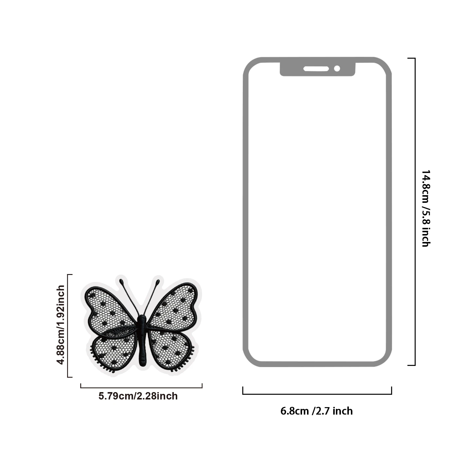 Etori Life 30Pcs Black and White Embroidered Butterfly Collage Stickers with Vintage Lace Patterns, Handmade Card Decoration Materials Suitable for Notebooks, Handbags, Photo Albums, Pencil Cases and Holders, Diaries, DIY Decorations, Helmets and Bicycles, Scrapbook Supplies, Office Decoration Supplies, Room Decoration, Vintage Parties, Artistic Aesthetics, Back-To-School Season, School Supplies, Cycling Decals, Children's Stationery Stickers