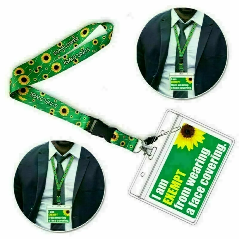 ID Telefon Seil Neck Straps Zubehör Versteckte Behinderungen Sonnenblumen Niedliche Lanyard Keychain Lanyards für Schlüssel Abzeichen