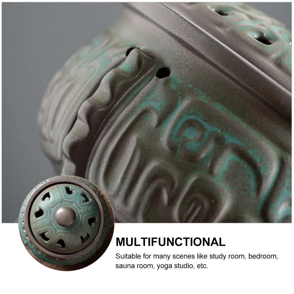 

1Pcs Classic Ceramic Incense Holder Censer Decor Aromatherapy Furnace Craft Perfect for Yoga Aroma Stove Incense Furnace
