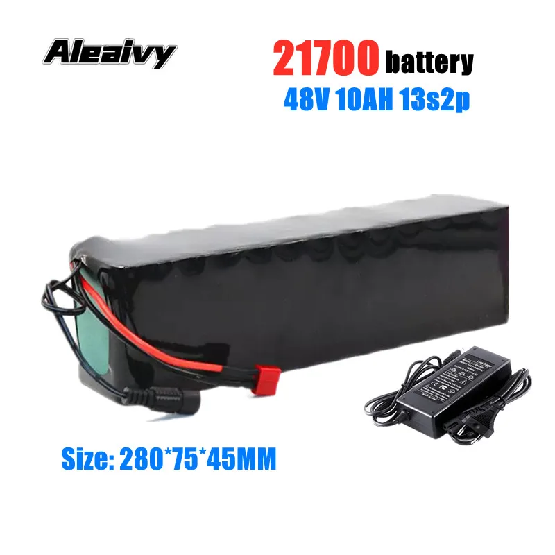 

New 48v Li-ion battery pack 48V 10AH 13s2p 500W 21700 rechargeable battery for electric bike electric scooter wheelchair+charger