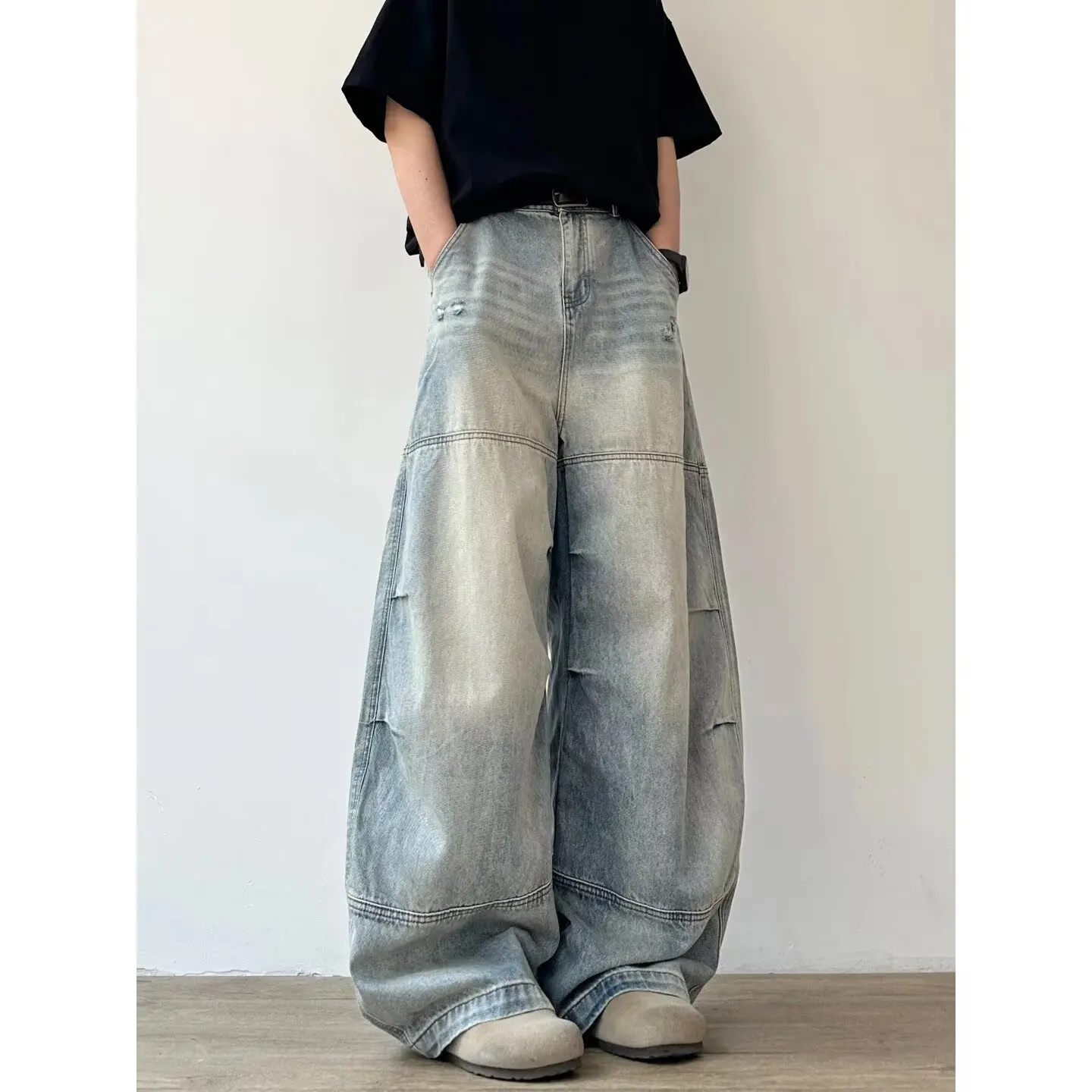 

Blue Y2k Boyfriend Jeans Women Harajuku Baggy Denim Trousers Japanese 2000s Style Vintage Jean Long Pants Oversize Clothes 2026