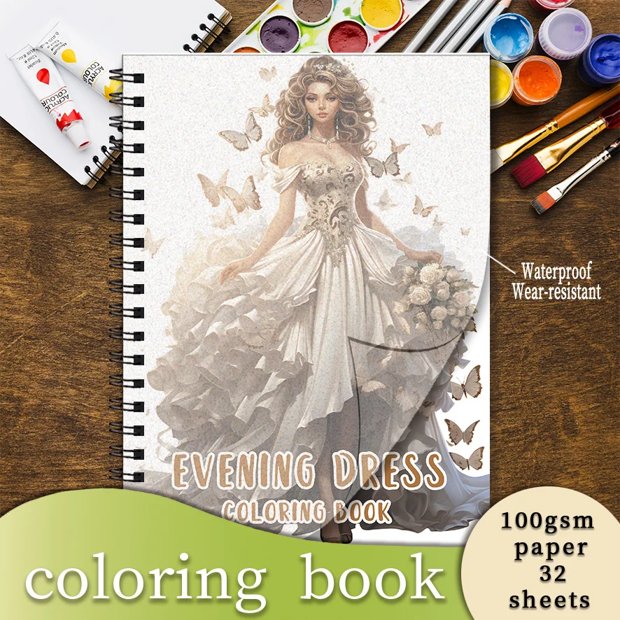 

Coloring Book - 8.3x 11.2 inches 32 pages Fashion Clothing Coloring Book - Perfect for soothing, back to school gifts, gifts for