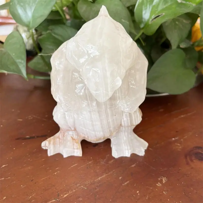 

Natural Calcite Monster Carving Reiki Healing Fengshui Stone Home Ornaments Decoration Holiday Gift 1pcs