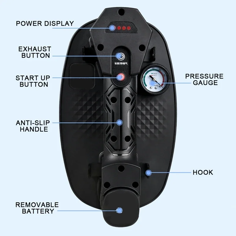 Imagem -03 - Elevador Elétrico Pesado do Copo de Sucção do Vácuo Bomba de ar Industrial Bateria de Lítio 1500mah para Telha de Vidro 220kg