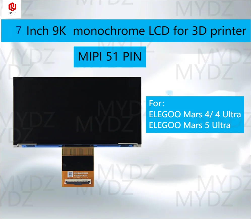 7 inch  9K 8520*4320 Monochrome LCD Exposure Screen For LCD 3D Printer for ELEGOO Mars 4 /4U/5U