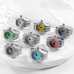 Ring Watch New Hot Selling Creative Alloy Shell Finger Circular Dial Couple Men And Women