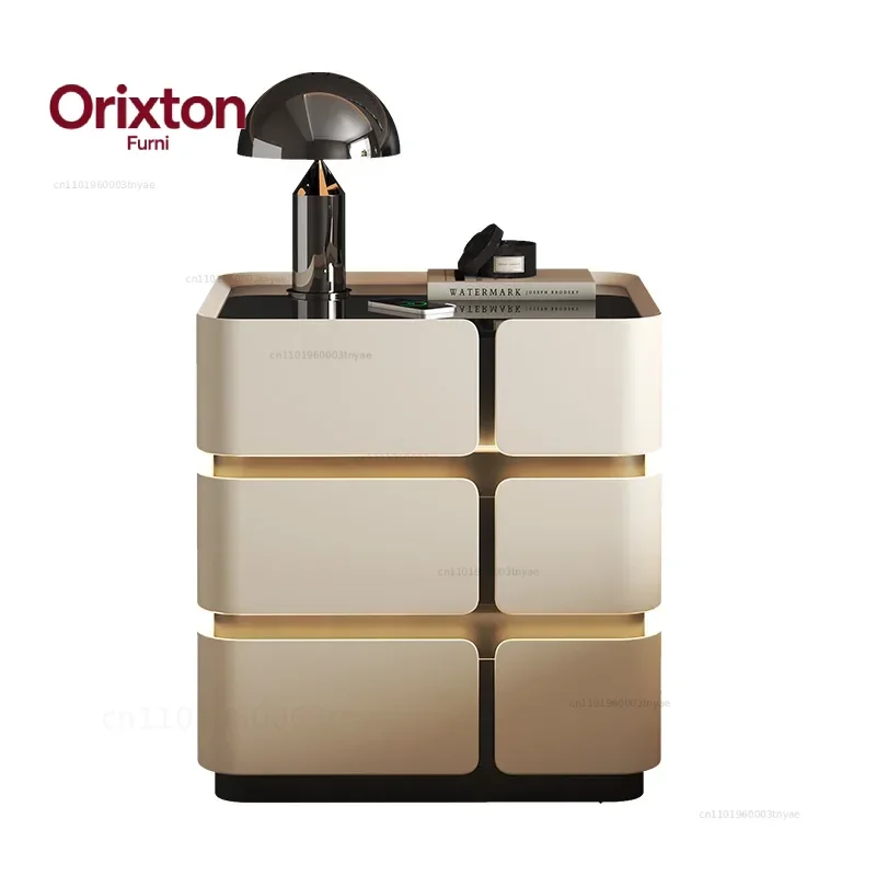 Trendy Modern Nightstand Nordic Luxury Drawers Simple Bedside Table Storage Aesthetic Mesitas De Noche Bedroom Furniture