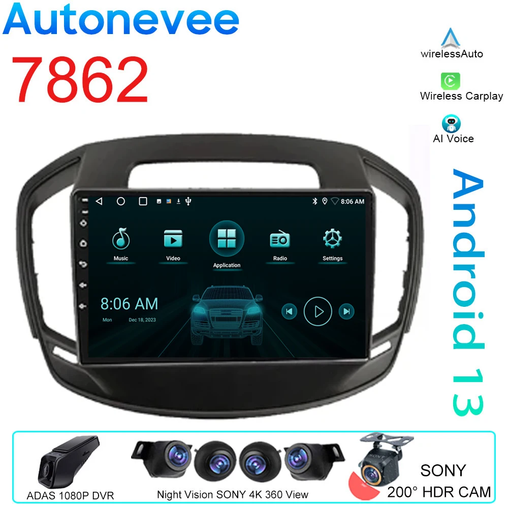 

5G Wireless CarPlay Android Auto Radio For Opel Insignia 2013 - 2017 4G BT Car Multimedia GPS Stereo Carplay 2din DVD autoradio