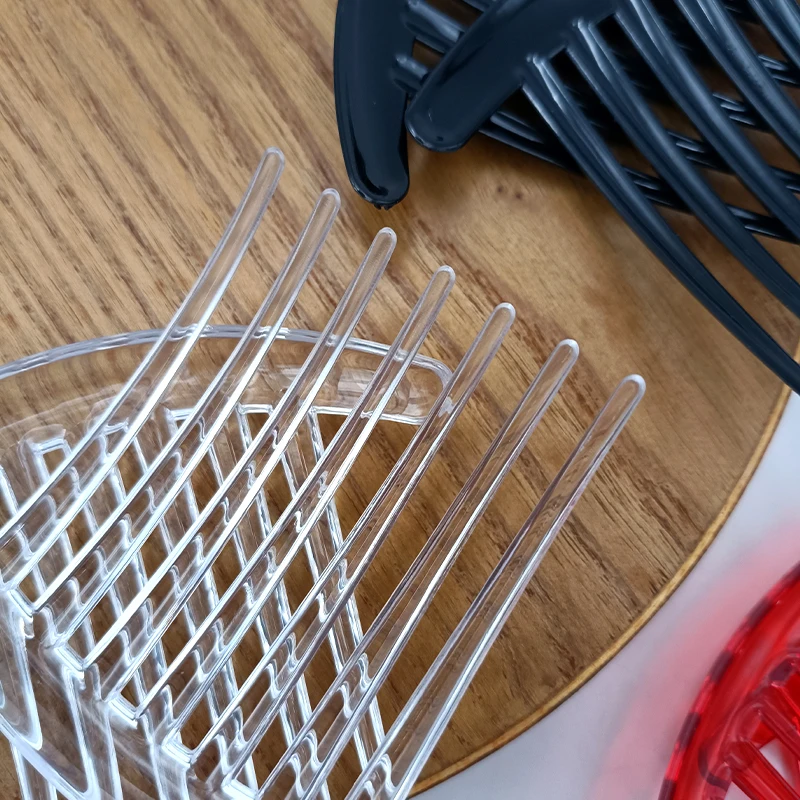 2 قطعة 7 أسنان من مادة البولي كربونات، أمشاط شعر بلاستيكية، مشط غطاء الرأس مع مشط إدخال الأسنان، إكسسوارات شعر للسيدات