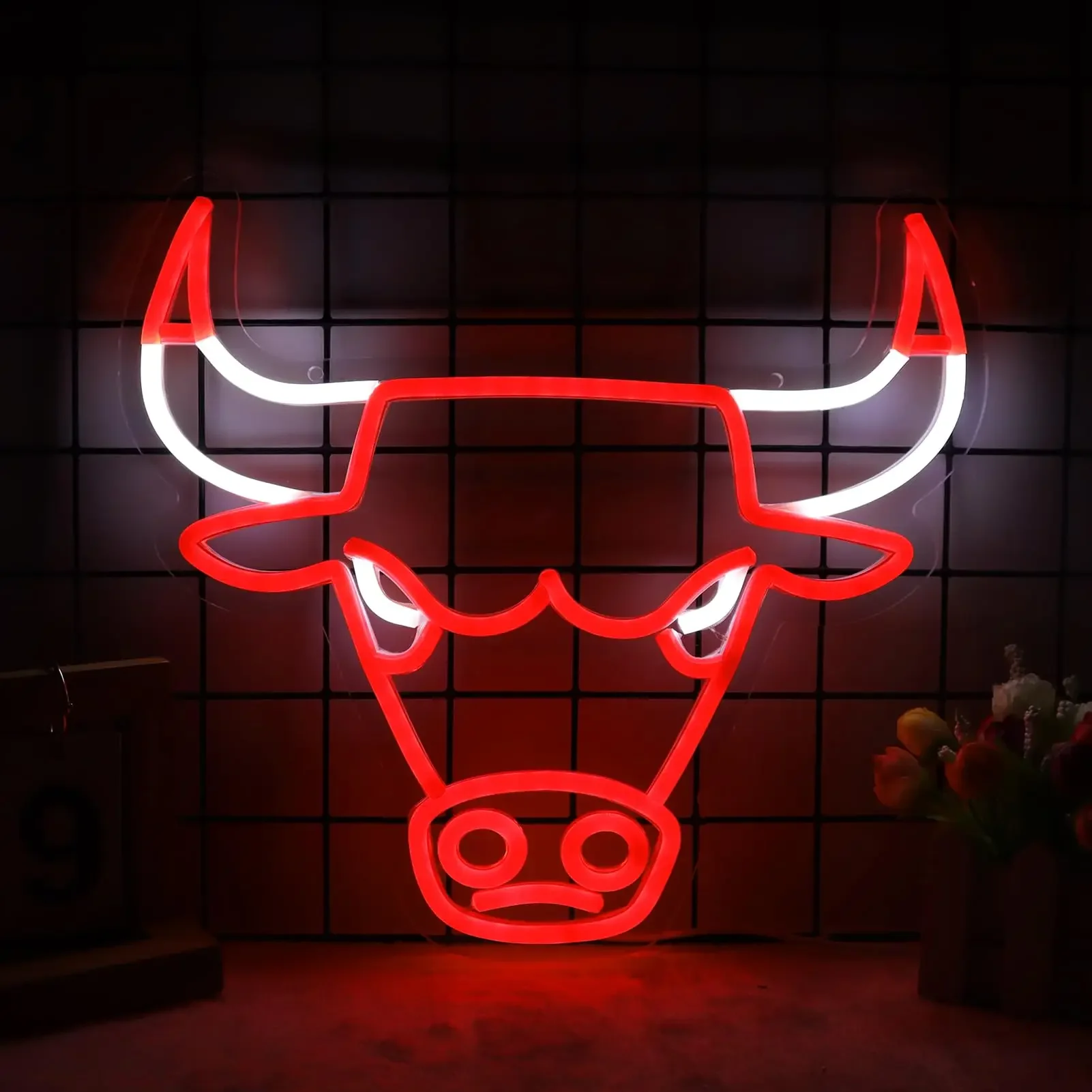 Chicago Sports Team Club Enseigne au néon LED rouge Bulls, décoration murale pour chambre à coucher, bureau, hôtel, fête d'anniversaire, cadeau pour Chicago Gérérateur