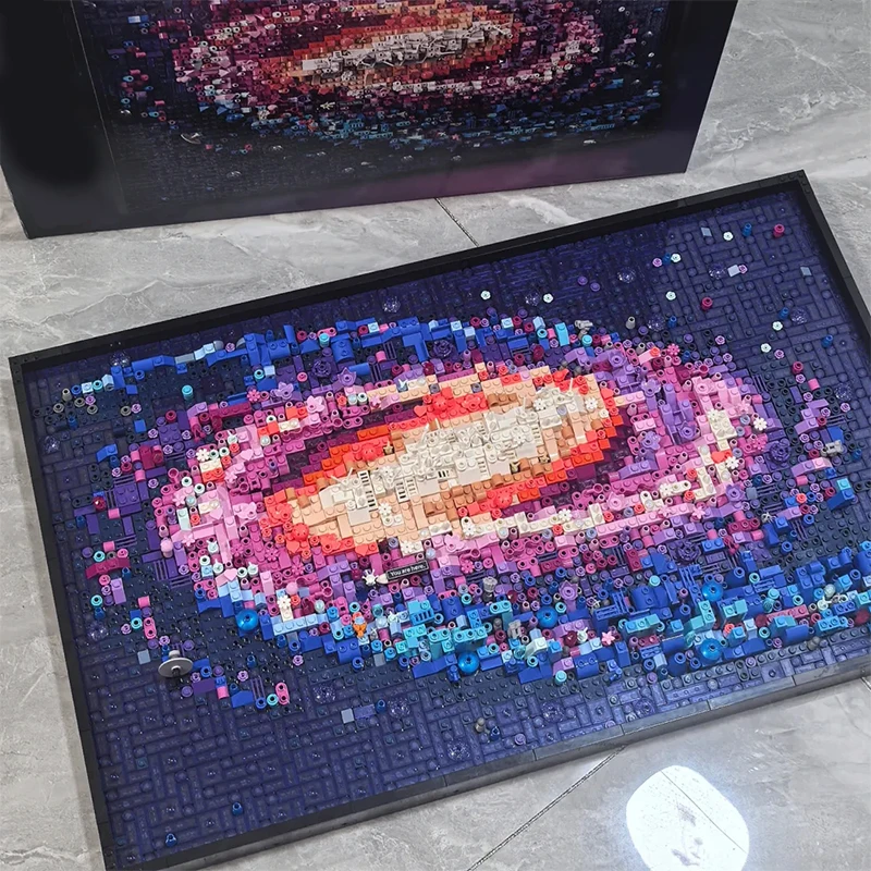 3091PCS Creative 3D The Milky Way Galaxy Painting Building Blocks Famous Nebula Art Photo Frame Home Decorations Toys Adult Gift