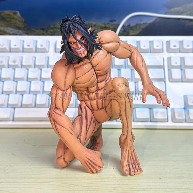 FIGURA DE ACCIÓN DE Attack on Titan, Eren, Levi, Mikasa, Shingeki no Kyojin, modelo de Titán de fundación, juguetes, adornos de escritorio de 15cm