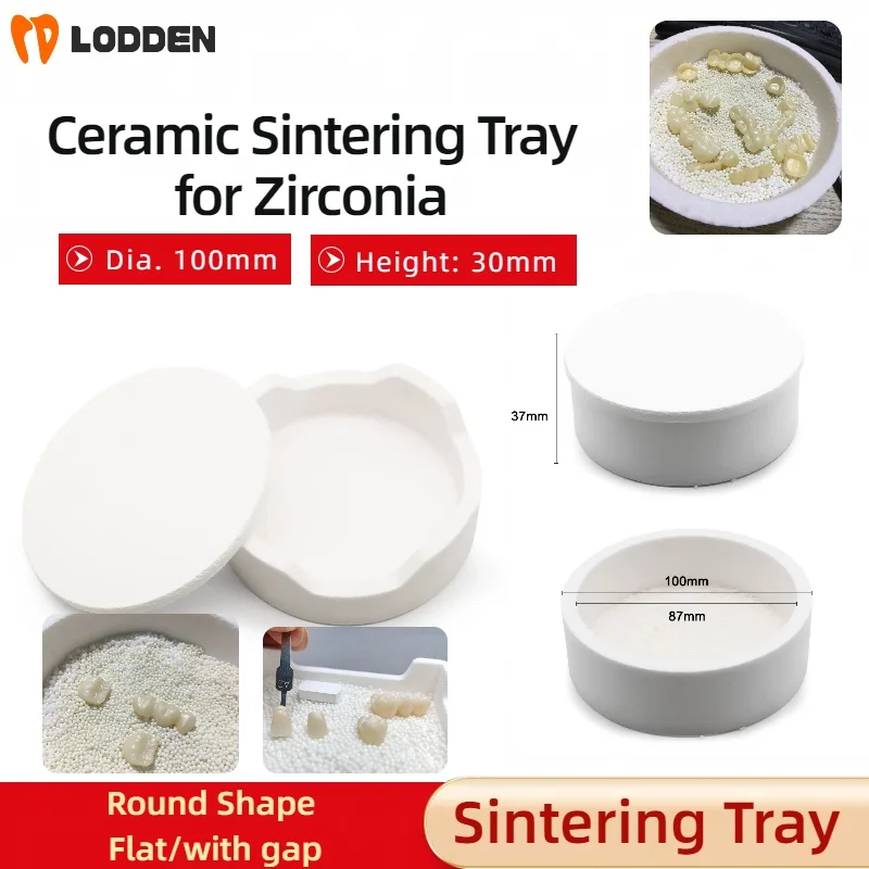 Dental Lab Materials Ceramic Sintering Tray For Zirconia 100mm Diameter 30mm Height Flat/Gap