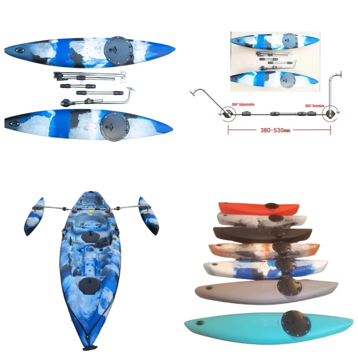 

Gold Seller 120cm LLDPE Plastic Stabilizer Estabilizadores for Kayak Canoe PVC Hull Material Balance Adjustment for Surfing in O