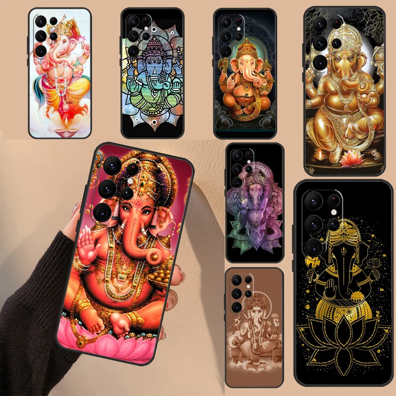 Ganesh Elephant God Phone Case For Samsung Galaxy S20 FE S21 S22 S23 Ultra S8 S9 S10 Note 20 10 Plus Fundas