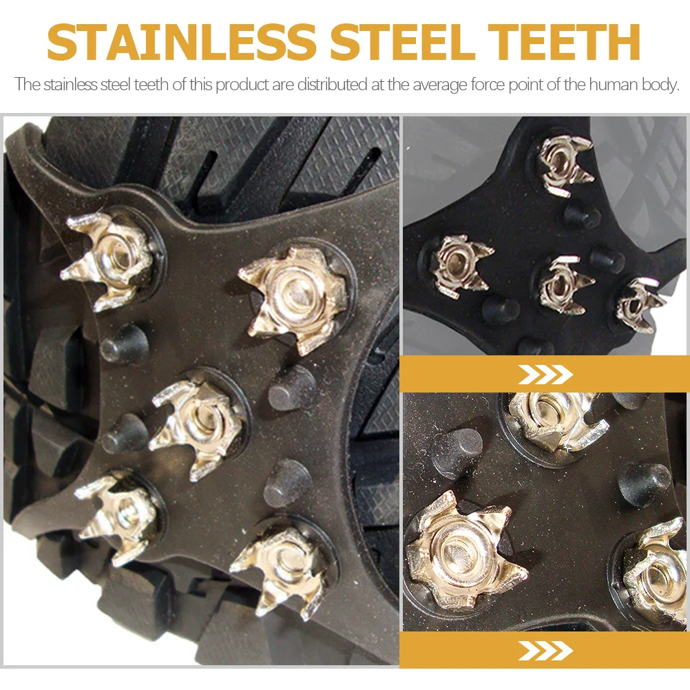 100 قطعة أحذية من الفولاذ المقاوم للصدأ المسامير عدم الانزلاق المضادة للانزلاق الأشرطة للأنشطة الشتوية في الهواء الطلق الأحذية المسامير