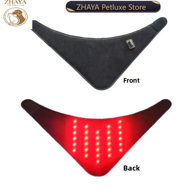 ZHAYA Pet Red Light Therapy Scarf Portable Hot Compress Wrap for Dog Neck Abdomen Pain Relief Physiotherapy Equipment Elderly
