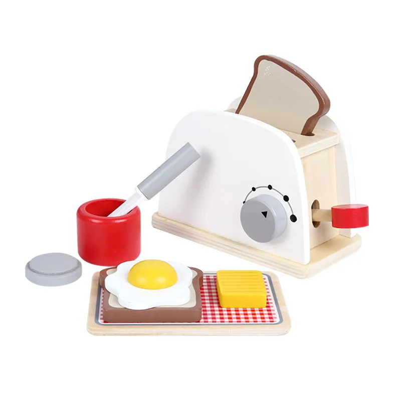 Holz Küche Pretend Spielen Spielzeug Simulation Holz Kaffeemaschine Toaster Maschine Mixer Baby Früh Lernen Pädagogisches Spielzeug