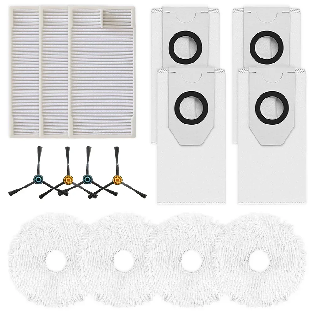 

1 Set For V12 Accessories Consumables Side Brush Filter Mop Cloth Dust Bag Kit For Eureka J12 Ultra Parts