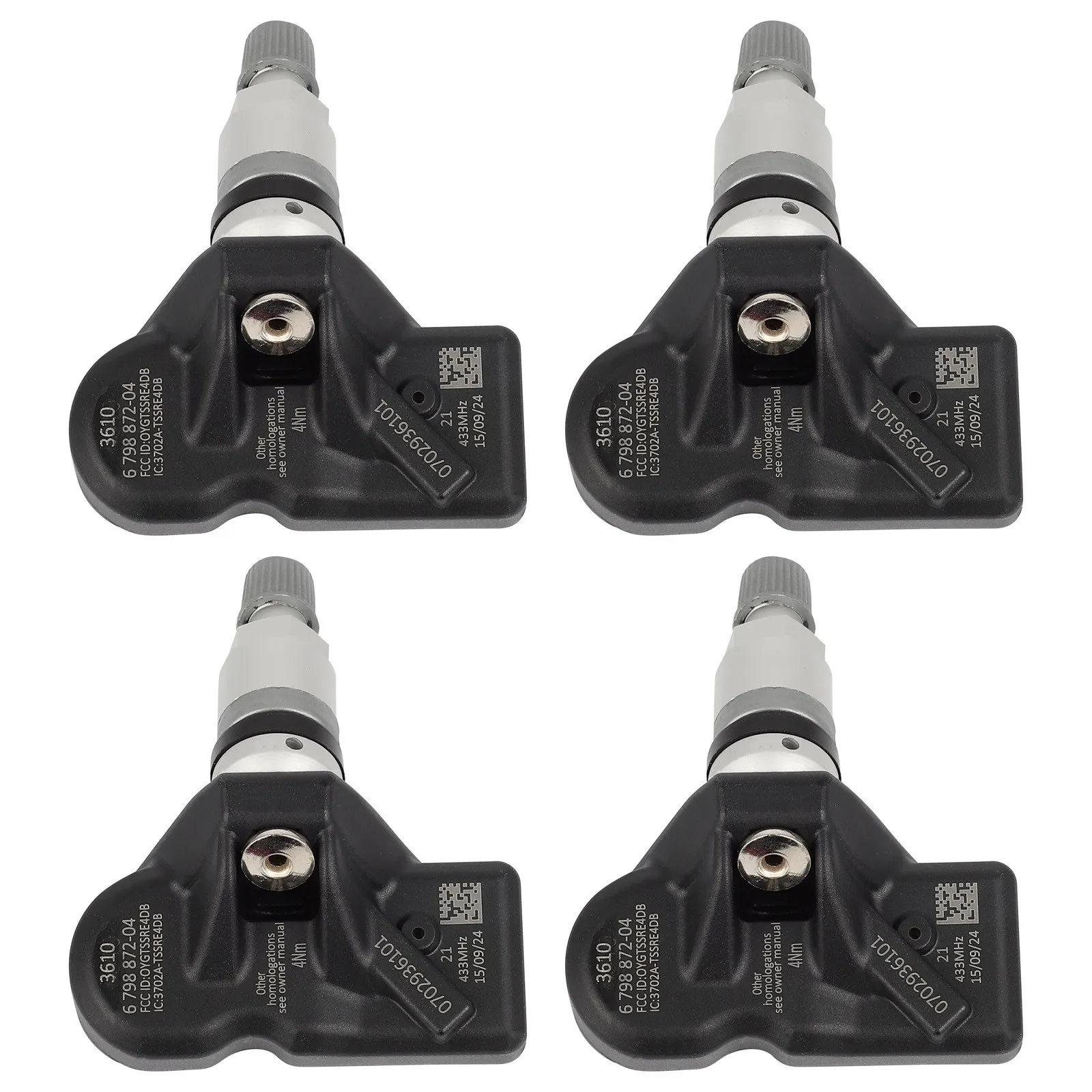

4PCS 36106798872 TPMS Tire Pressure Sensor 433MHz For Alpina 6 D5 XD3 BMW F10 F07 F12 E84 F25 F26 E89 Mini R60 R61 R59 6798872