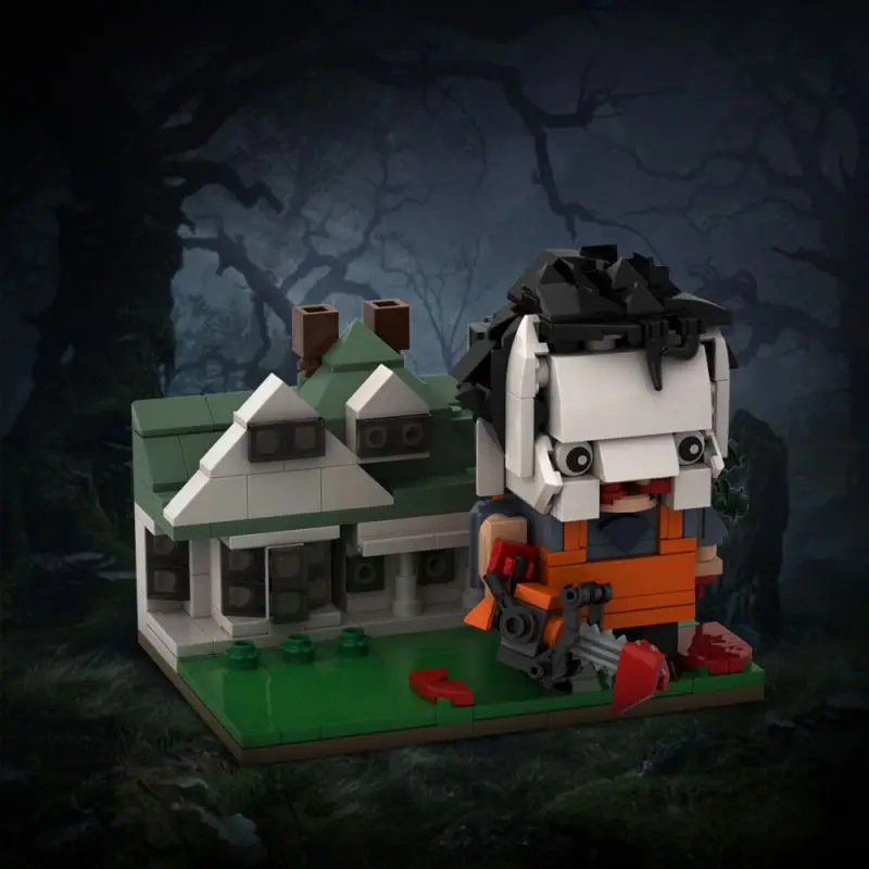 

MOC Chainsaw Massacre Model Bricks Figures Brick Horror Movie Leatherface Man Building Blocks Kids DIY Toys For Children Gifts